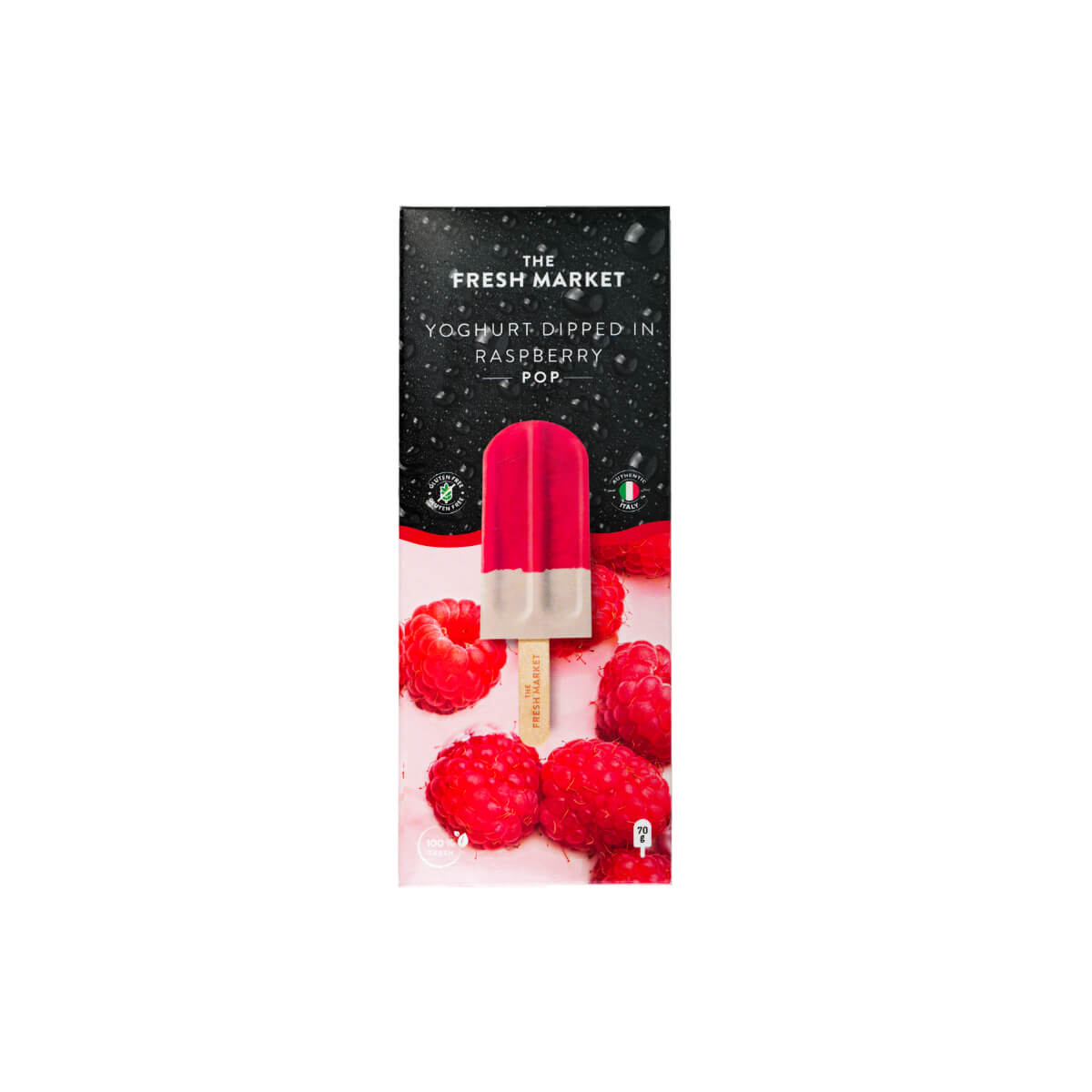The Fresh Market Yoghurt In Raspberry Ice Cream Pop 70gm