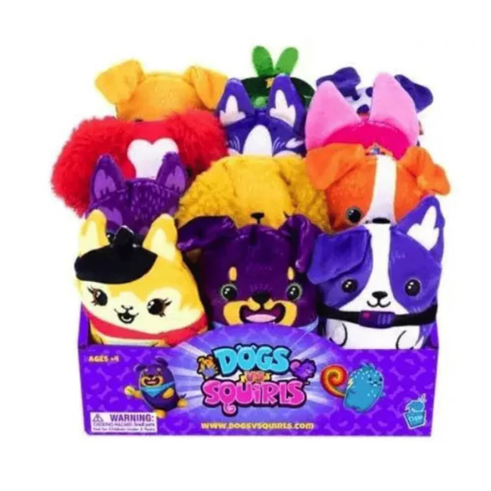 Dogs Vs Squirrels Plush Bean 4 inch 1 Piece