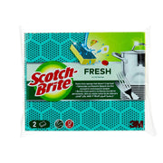 Scotch Brite 3M Fresh Heavy Duty Flat Laminate Scrub Dot Sponge 2s