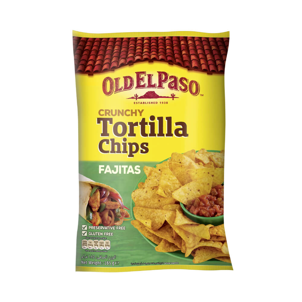 Old El Paso Crunchy Tortilla Chips Fajitas 185gm