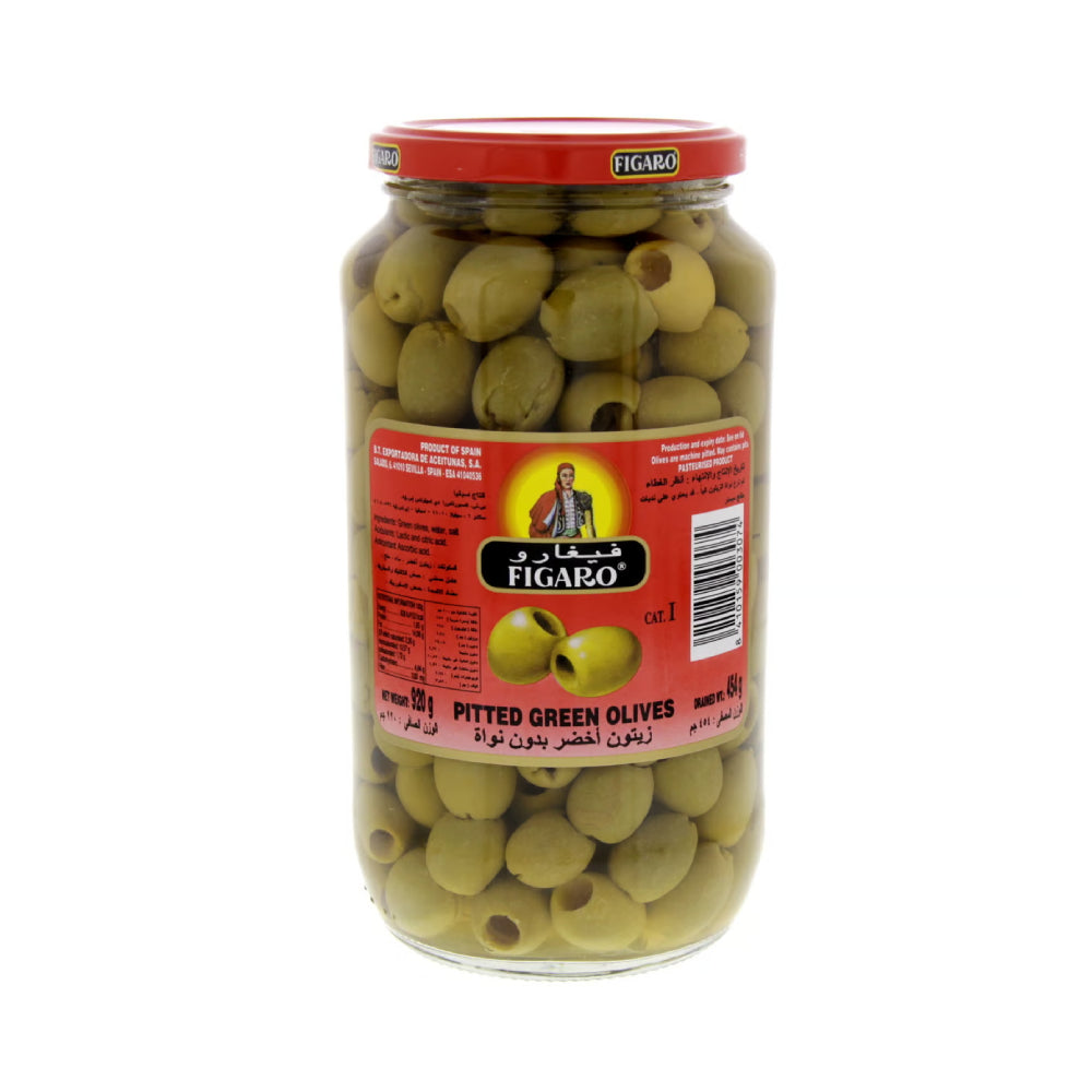 Figaro Pitted Green Olives 454gm