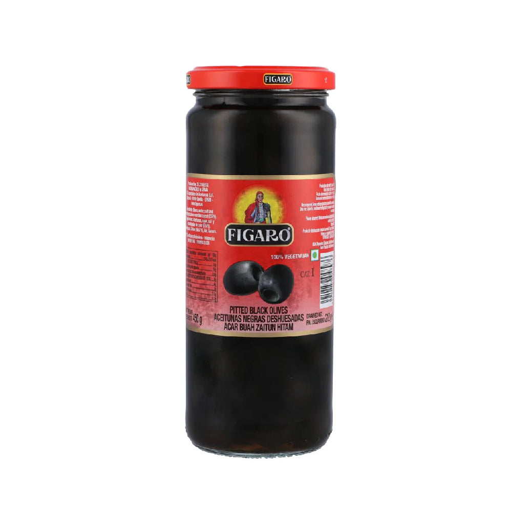 Figaro Pitted Black Olives 454gm