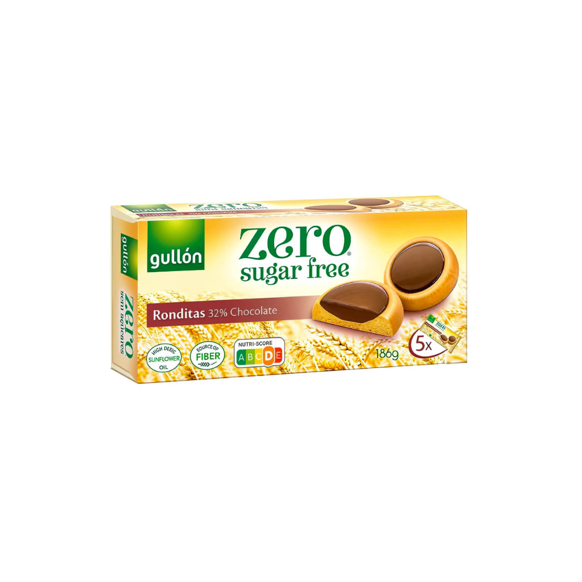 Gullon Zero Sugar Free Ronditas Chocolate Cookies 186g