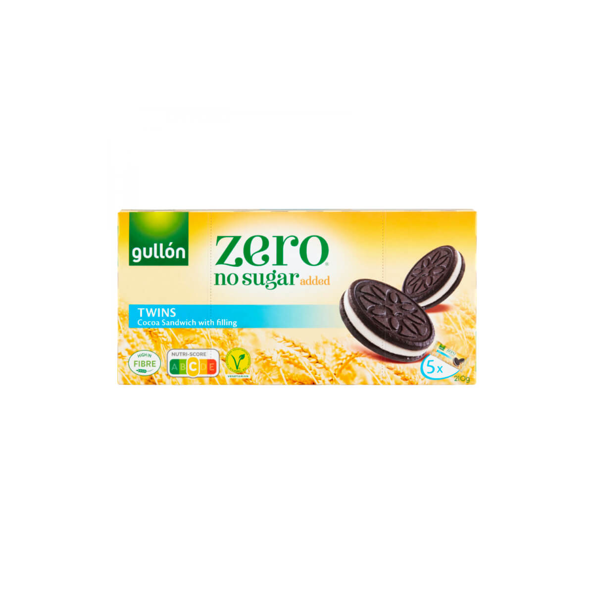 Gullon Zero No Sugar Added Cocoa Sandwich Cookies with Cream Filling 210g
