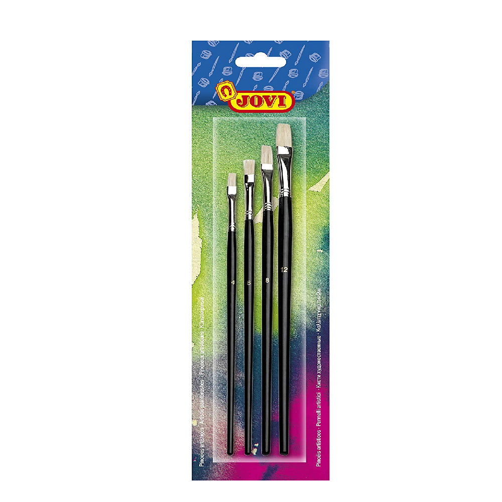 Jovi Soft Hair Paint Brush Flat 4Pc