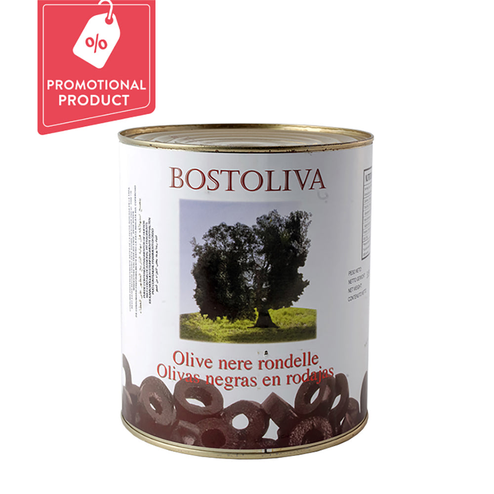 Bostoliva Sliced Black Olives 1.56kg