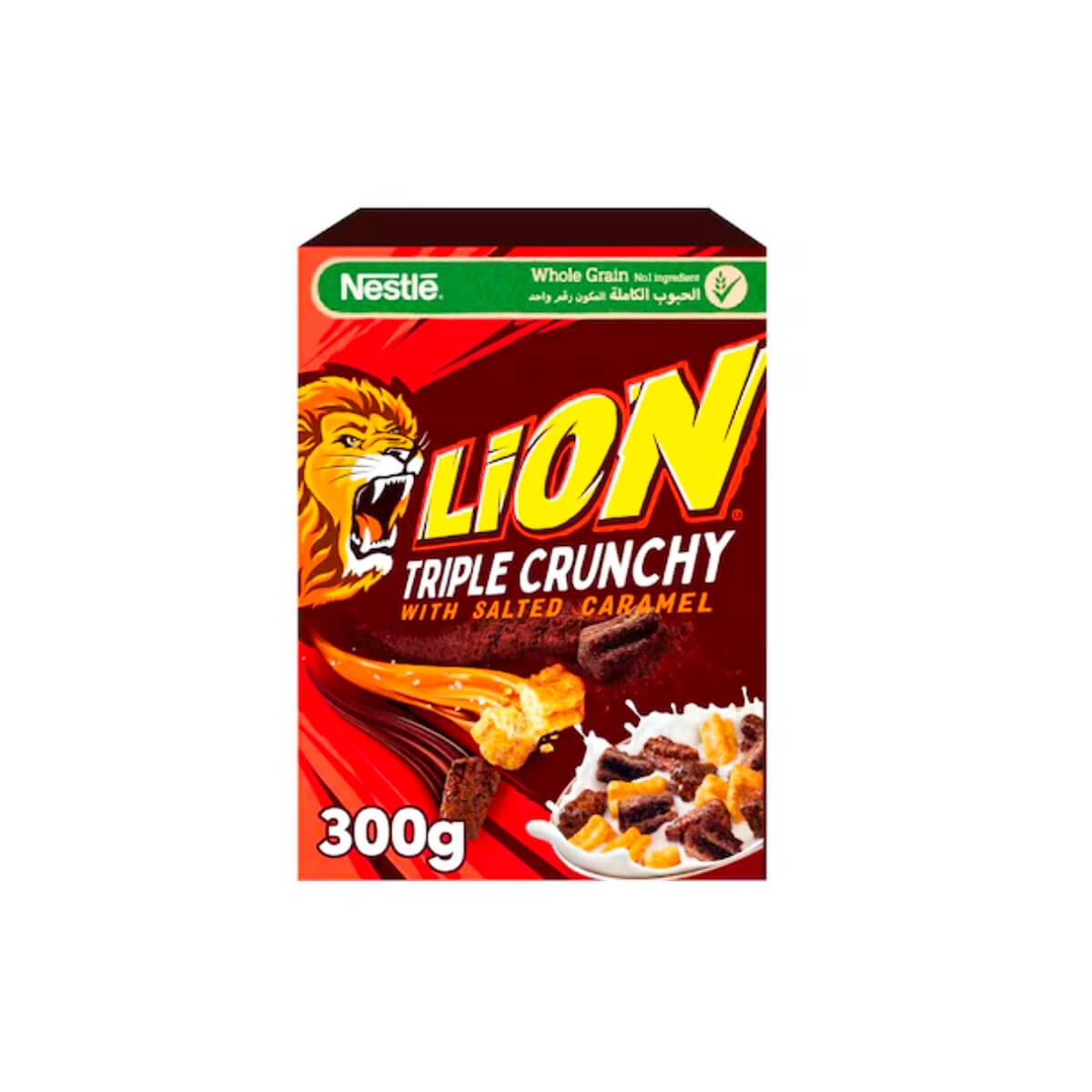 Nestle Lion Triple Crunchy with Salted Caramel Cereal 300g