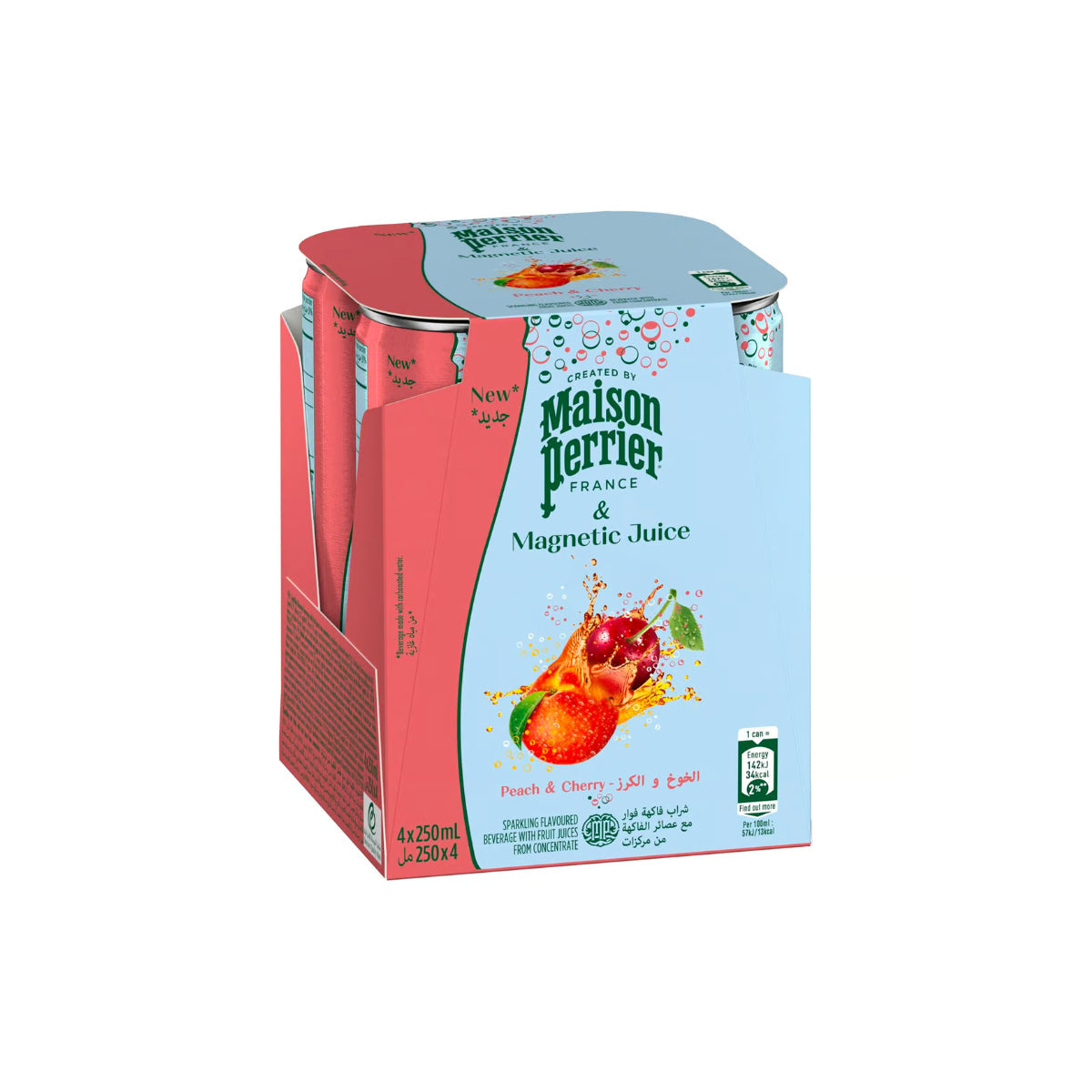 Maison Perrier Peach & Cherry Magnetic Juice 4x250ml