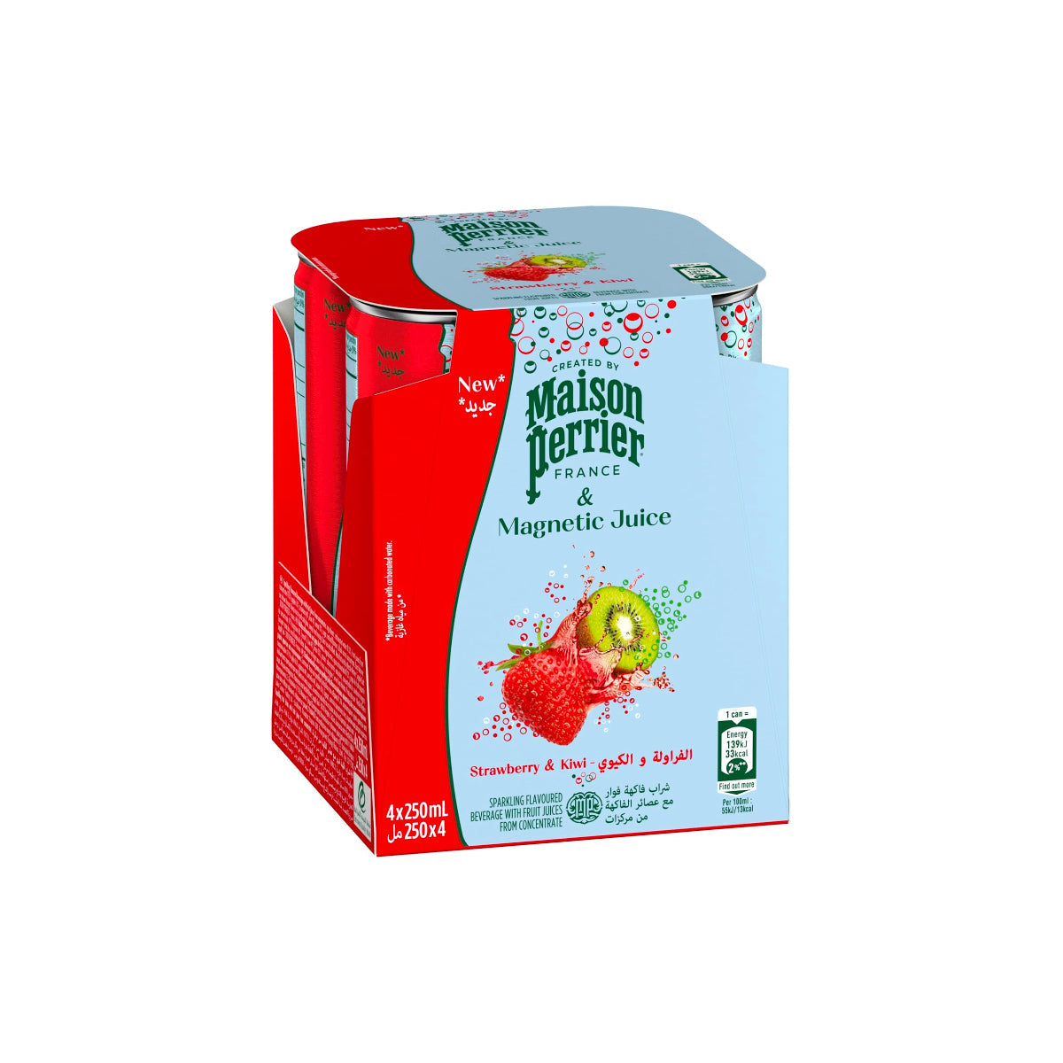 Maison Perrier Strawberry & Kiwi Magnetic Juice 4x250ml
