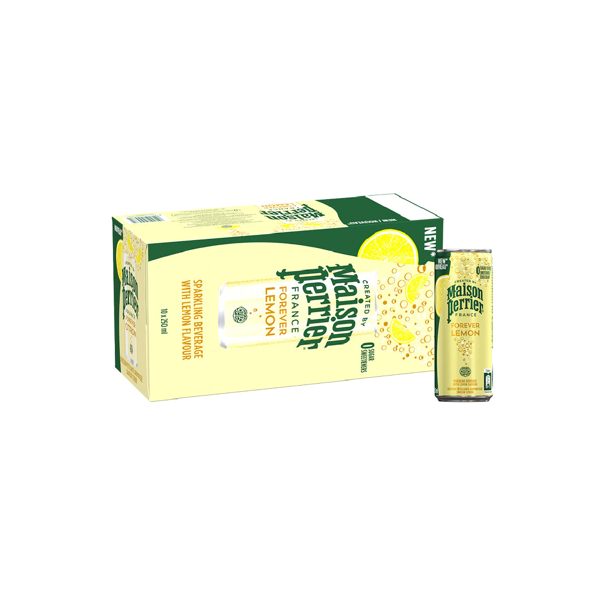 Perrier Lemon Flavoured Carbonated Water 10x250ml