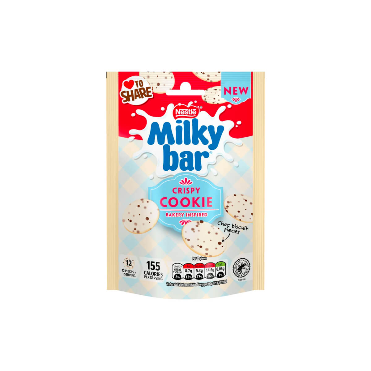 Nestle Milkybar Buttons Crispy Cookie White Chocolate 86g