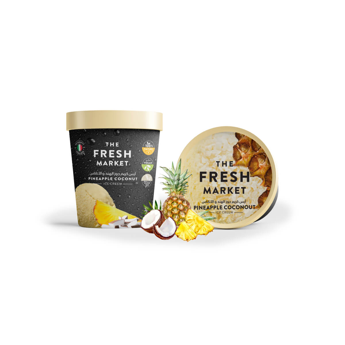 The Fresh Market Pineapple Coconut Ice Cream 500ml