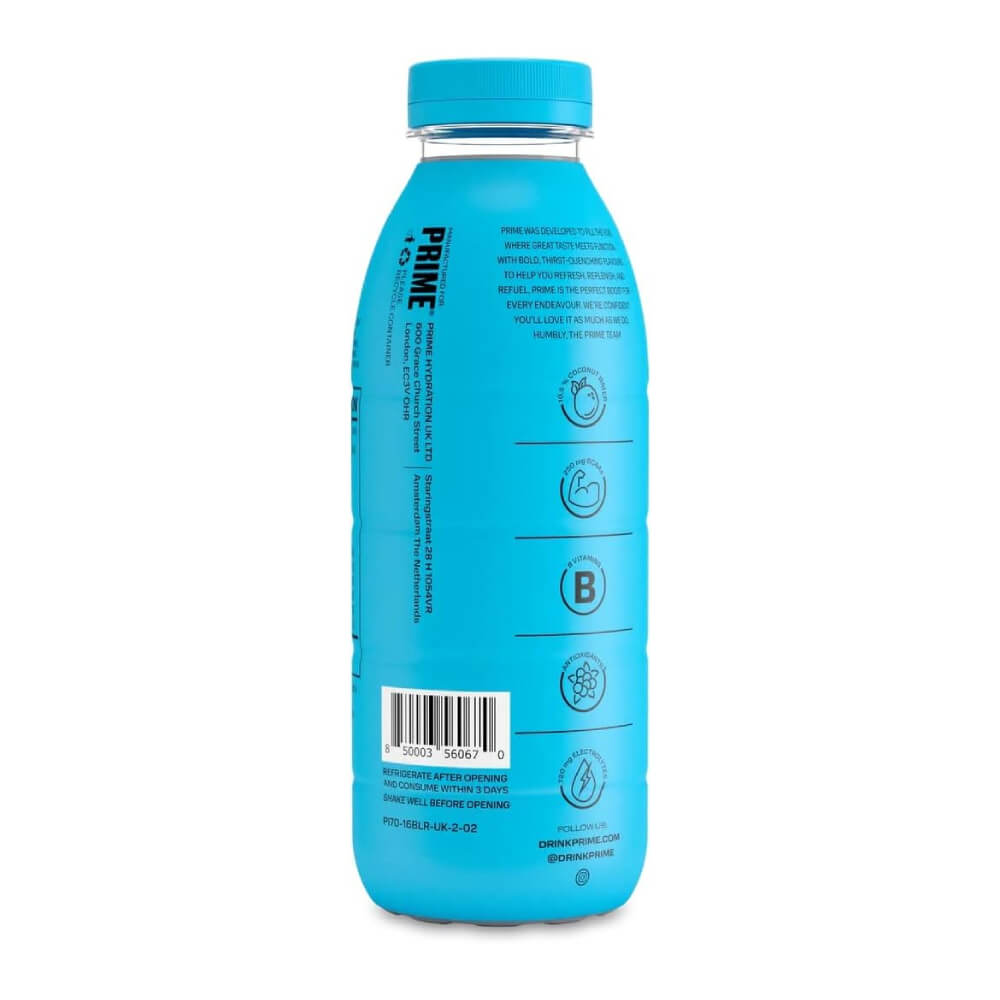 Prime Blue Raspberry Hydration Drink 500ml