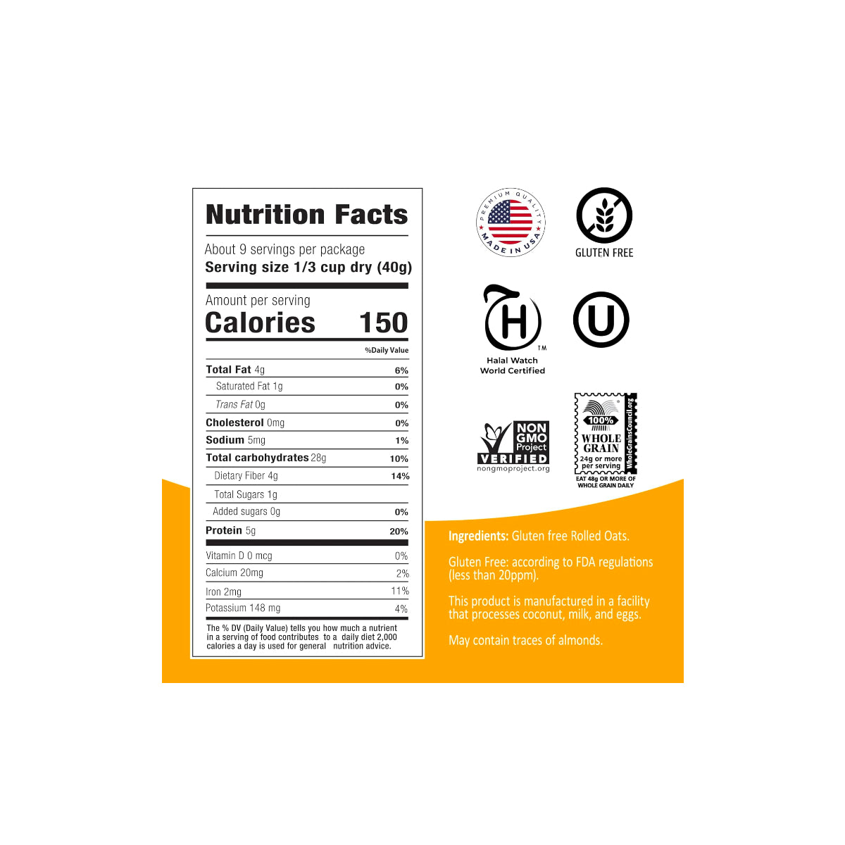 Avelina Old Fashioned Rolled Oats 350g