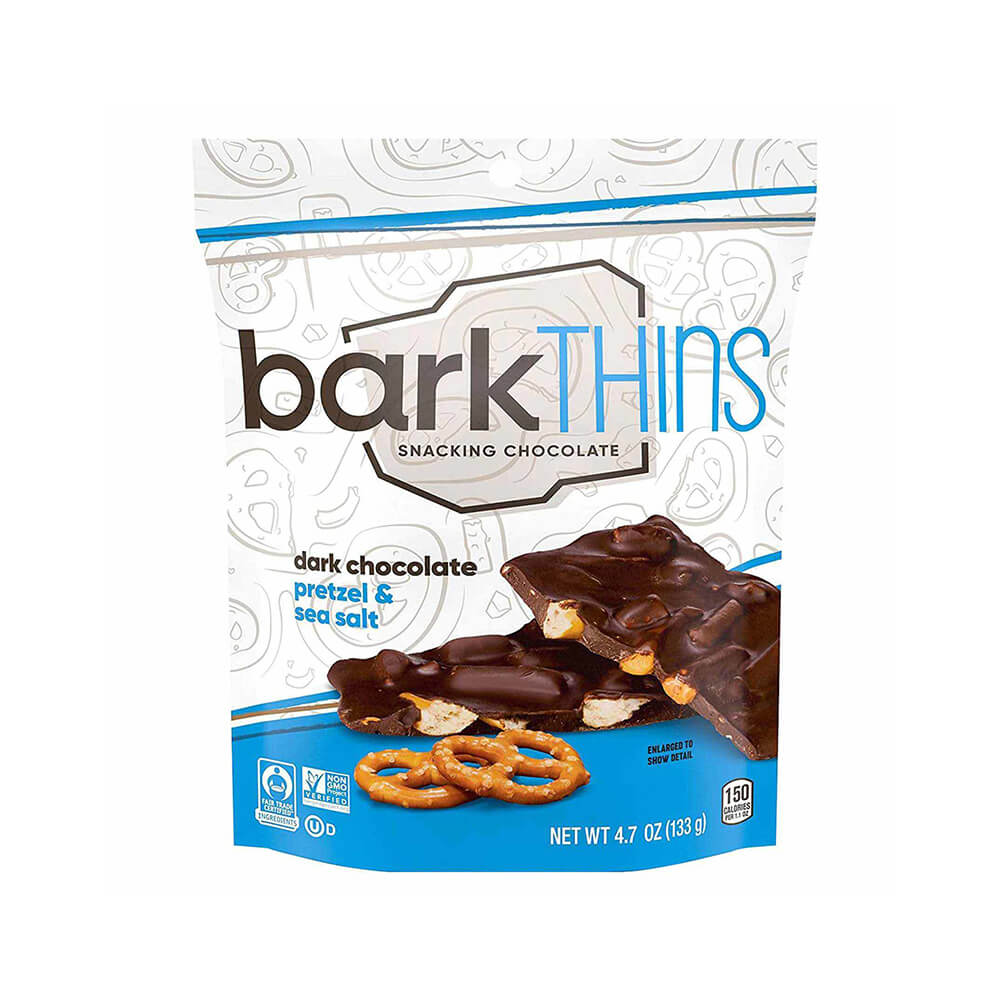 Bark Thins Dark Choco Pretzel 133G