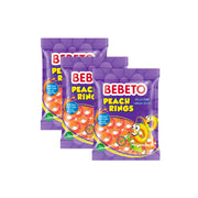 Bebeto Peach Rings Jelly Gum 3x80g