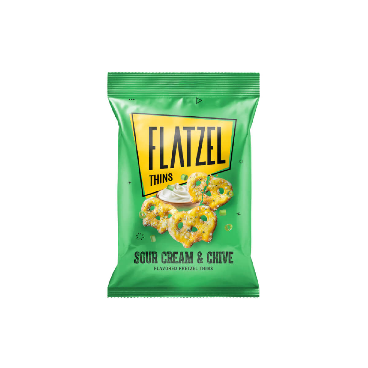 Flatzel Sour Cream & Chive Pretzels 65g