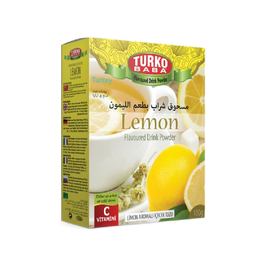 Turkish Turko Lemon Tea (Limon Aromali Icecek Tozu) 100g