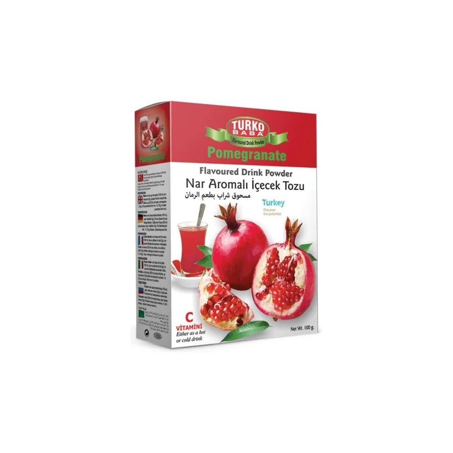 Turkish Turko Baba Pomegranate (Nar Aromali Icecek Tozu) 300gm