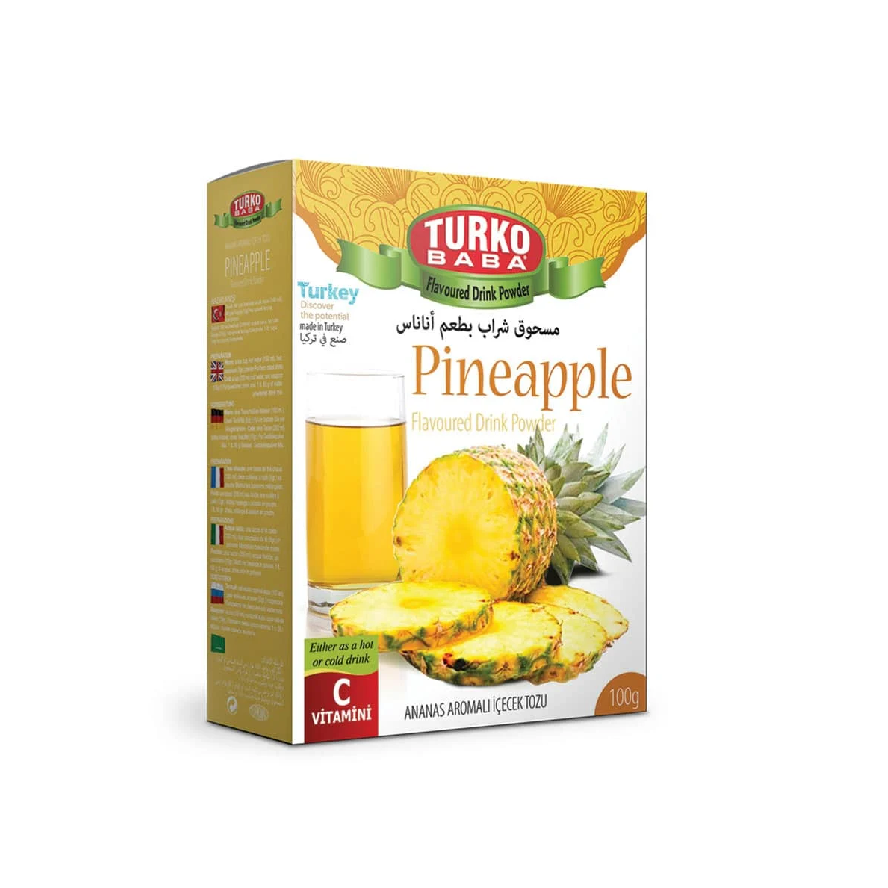 Turkish Turko Baba Pineapple (Ananas Aromali Icecek Tozu) 300gm
