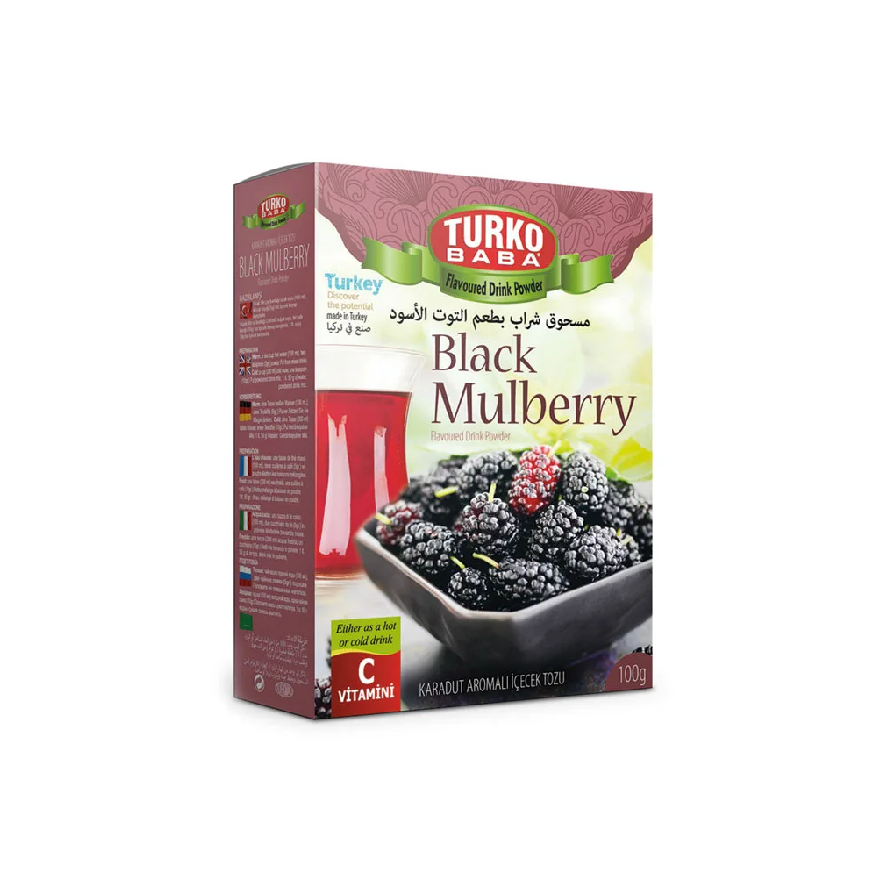 Turkish Turko Baba Black Mulberry (Karadut Aromali Icecek Tozu) 300gm