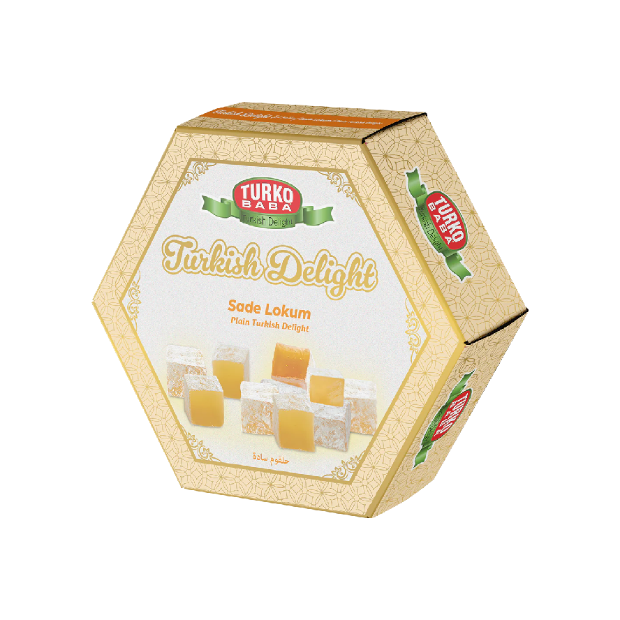 Turkish Turko Baba Plain Turkish Delight (Sade Lokum) 250gm