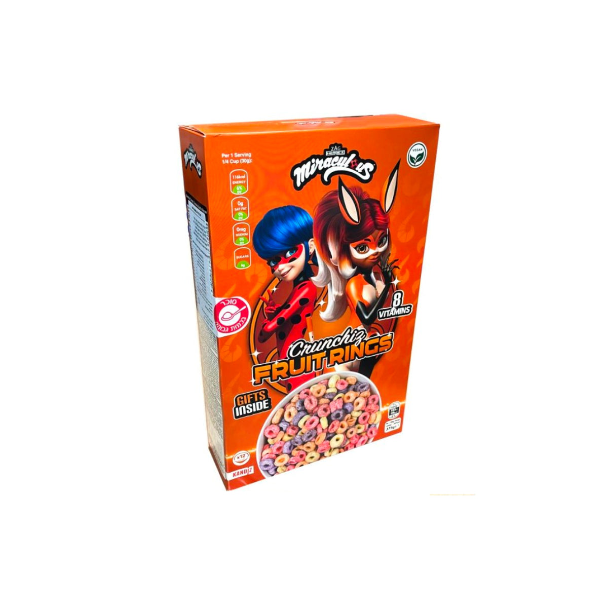 Kandiz Miraculous Crunchiz loops N Hoops Breakfast Cereal 375g