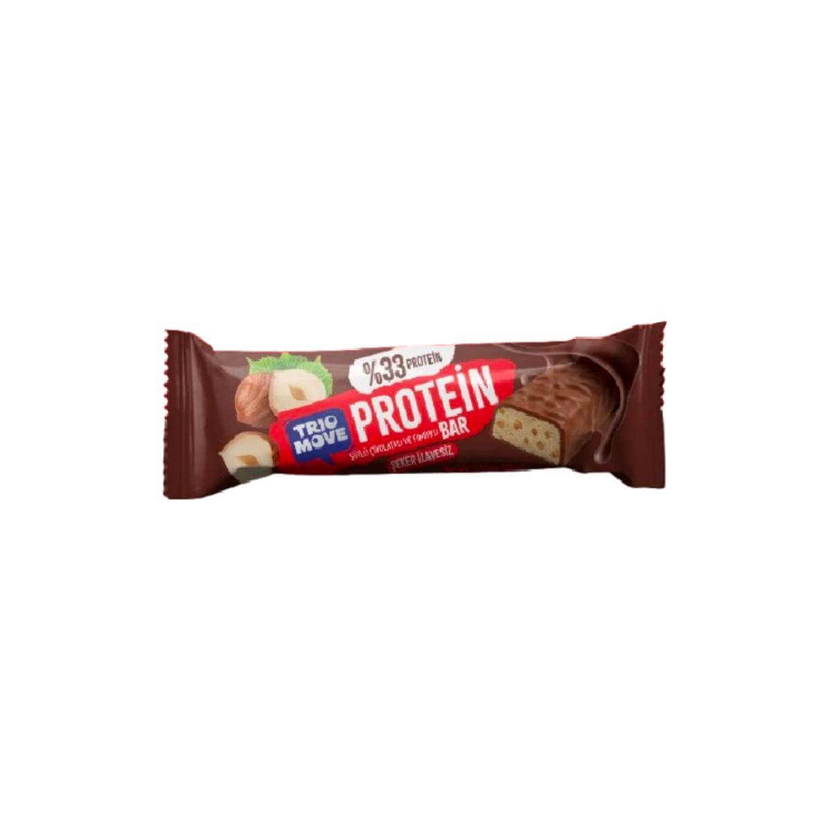 Turkish Trio Chocolate Protein Barw/ Hazelnut (sutlu cikolatali ve findikli) 50g