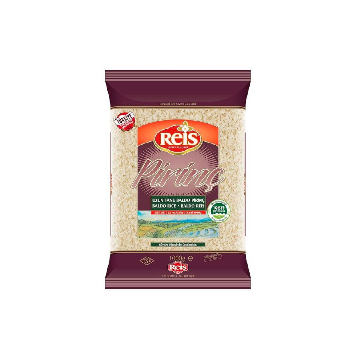 Turkish Reis Baldo Rice (Baldo Pirinc) 1000g