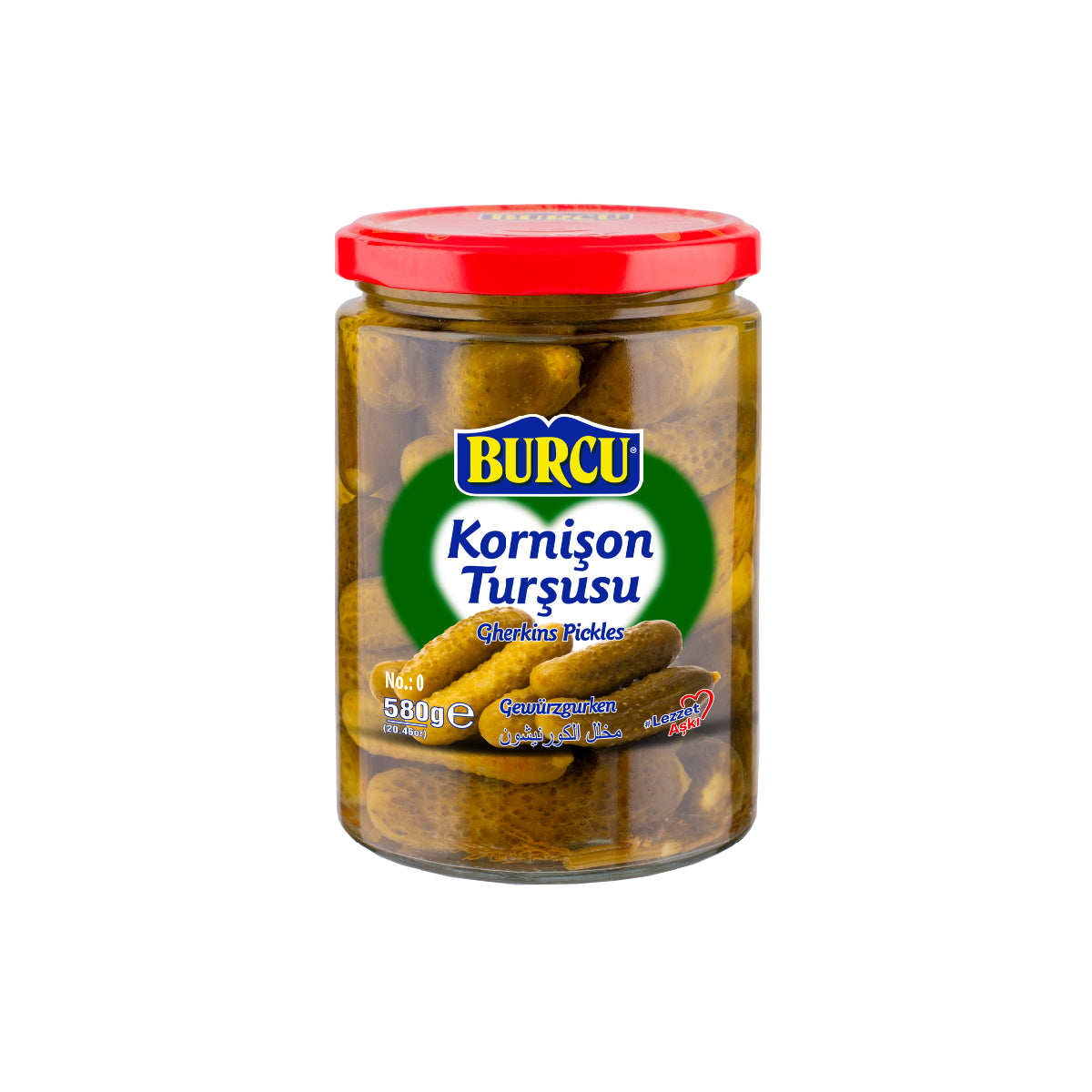 Burcu Gherkin Cucumber Pickled 580g