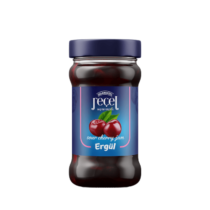 Turkish Ergul Sour Cherry Jam (Visne Receli) 380g