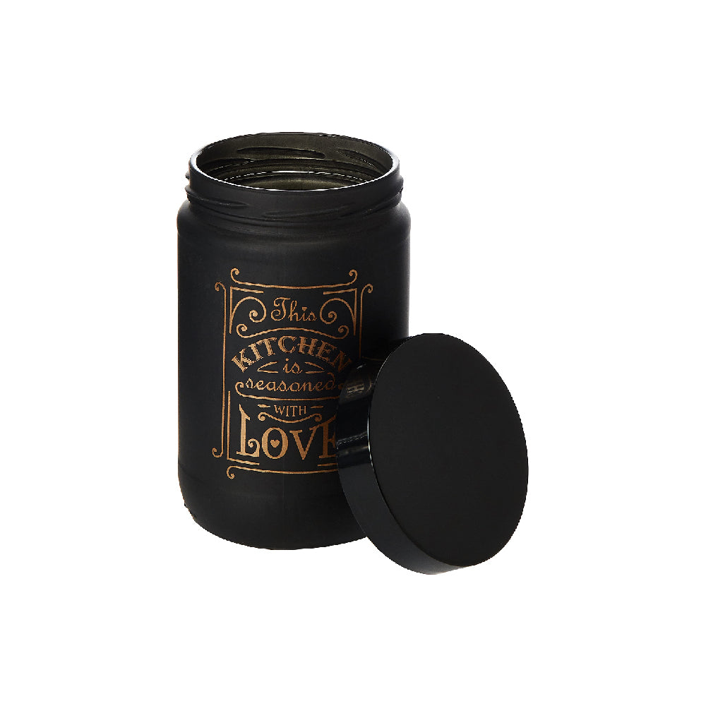 Herevin Decorated Canister Black 660cc