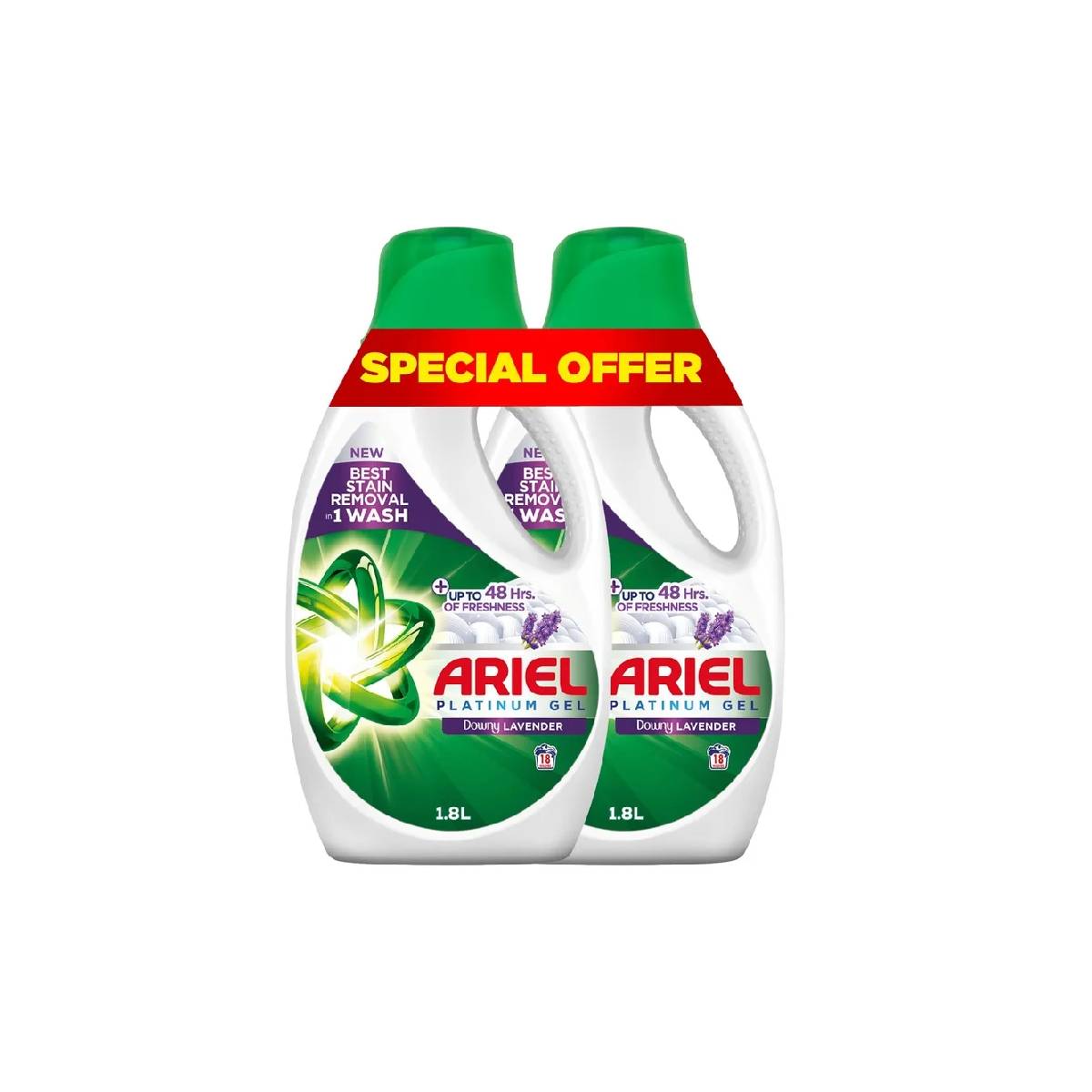 Ariel Washing Liquid Lavender 2x1.8L