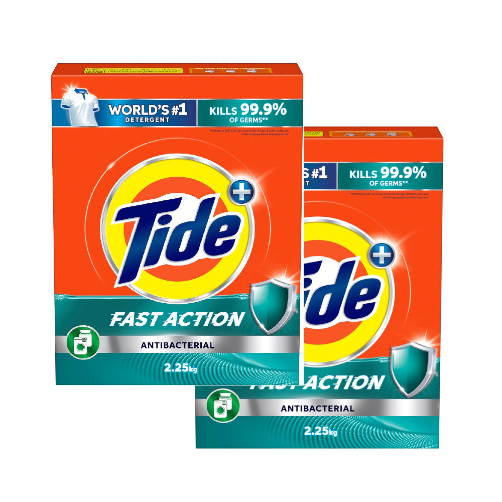 Tide Fast Action Antibacterial Detergent Powder 2x2.25kg