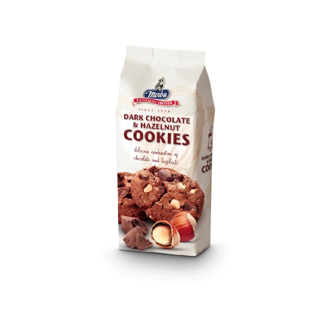 Merba Patisserie Dark Choco & Hazelnut Cookie 200G