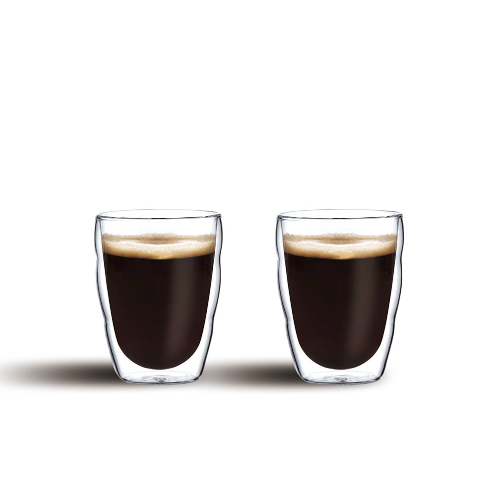Cuisine Art Double Wall Glass Cup 2Pcs Set 80Ml