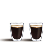 Cuisine Art Double Wall Glass Cup 2Pcs Set 80Ml