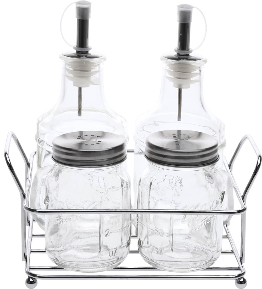 Cruet Set Glass 5s