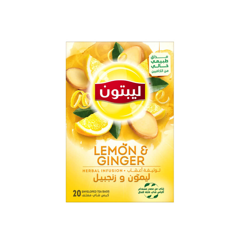 Lipton Herbal Infusion Lemon & Ginger Tea 20s