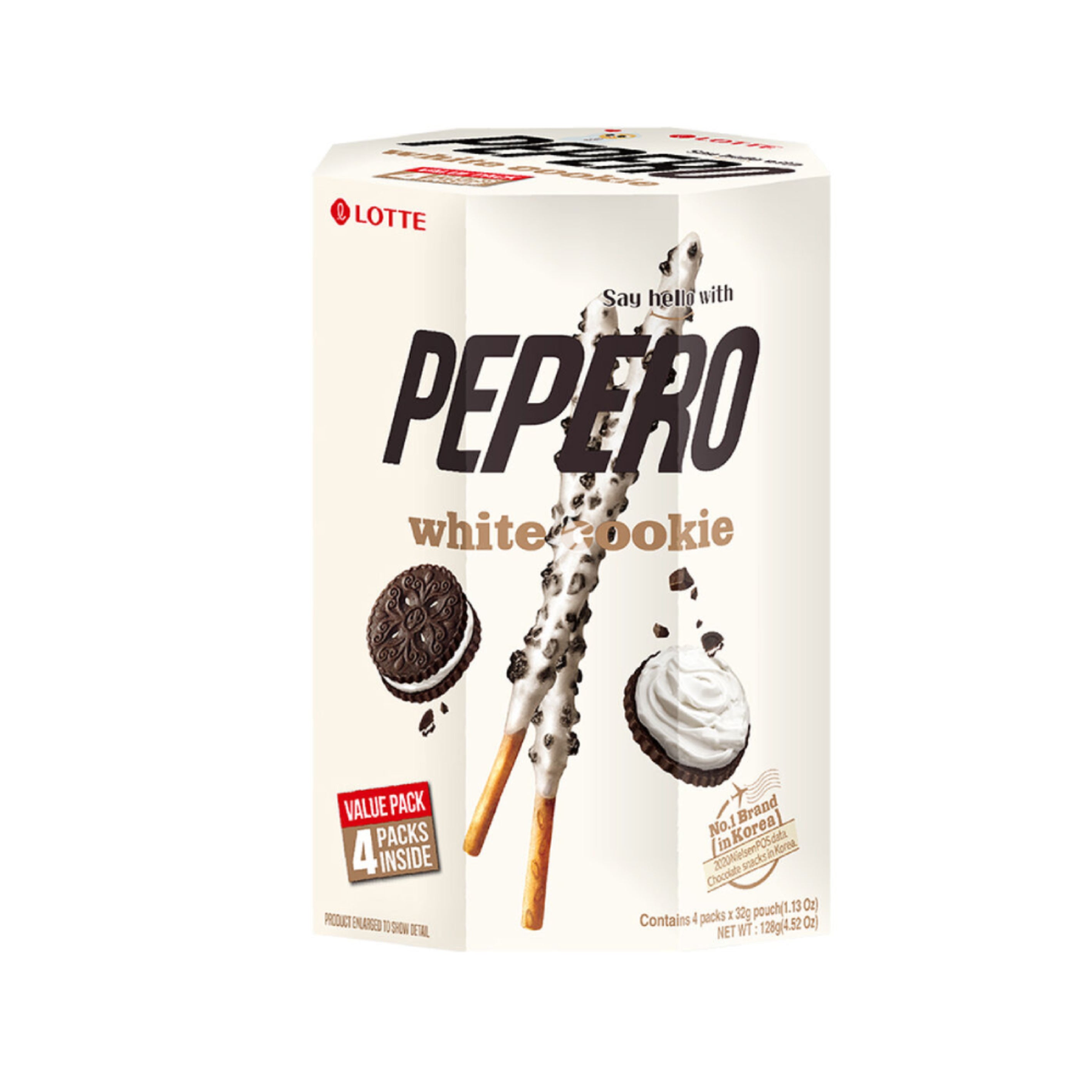 Lotte Pepero White Chocolate Cookies 128gm