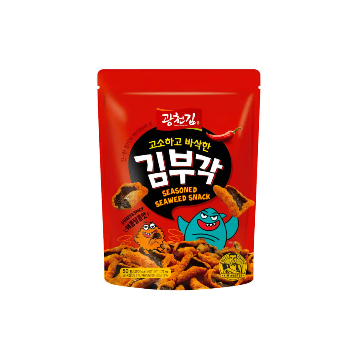 Kwang Cheon Kim Sweet & Spicy Seasoned Seaweed Snack 50g