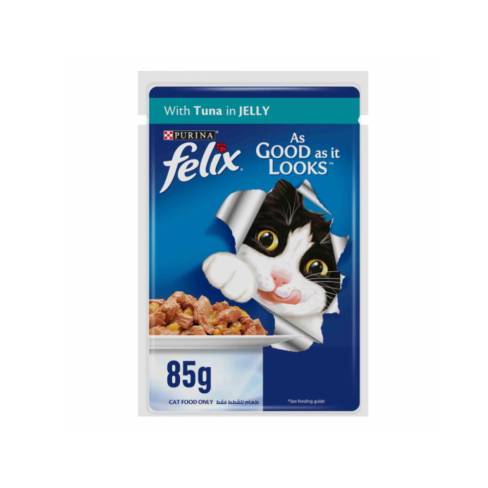 Felix As Good As It Looks Adult Tuna in Jelly Wet Cat Food 85gm
