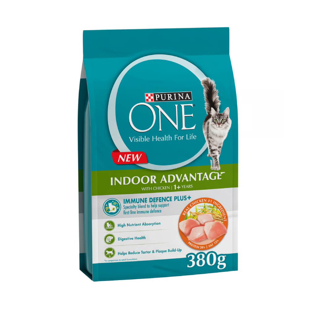 Purina One Indoor Advantage Chicken 1+ Years Dry Cat Food 380gm