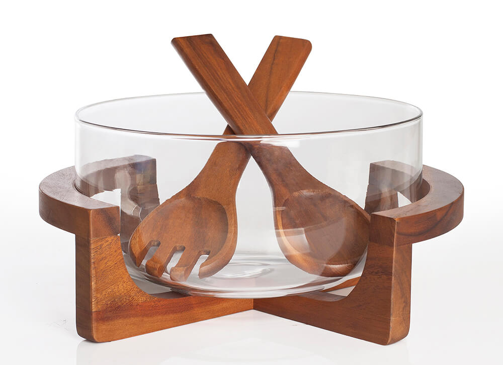 Billi Salad Bowl Set with Glass 24cm