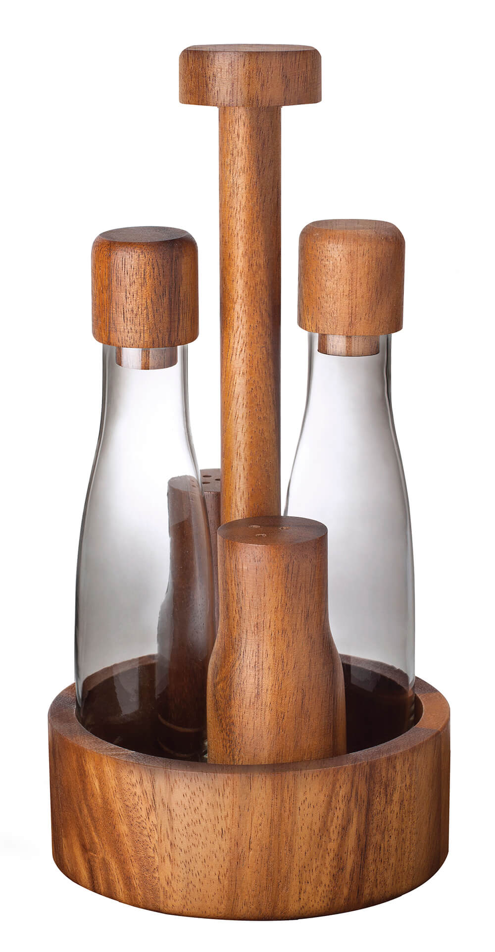 Billi Cruet Set Acacia Wood 13.5x13.5x26.5cm