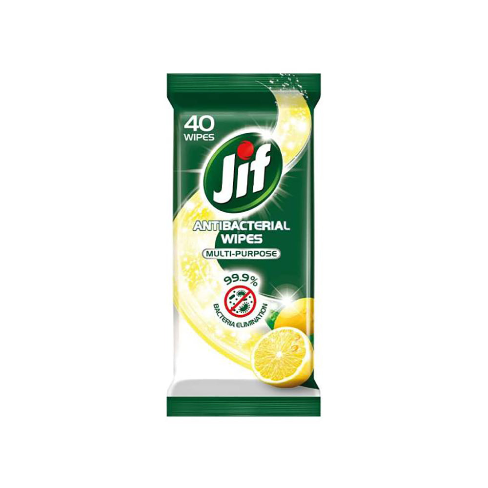 Jif Antibacterial Wipes Lemon 40s