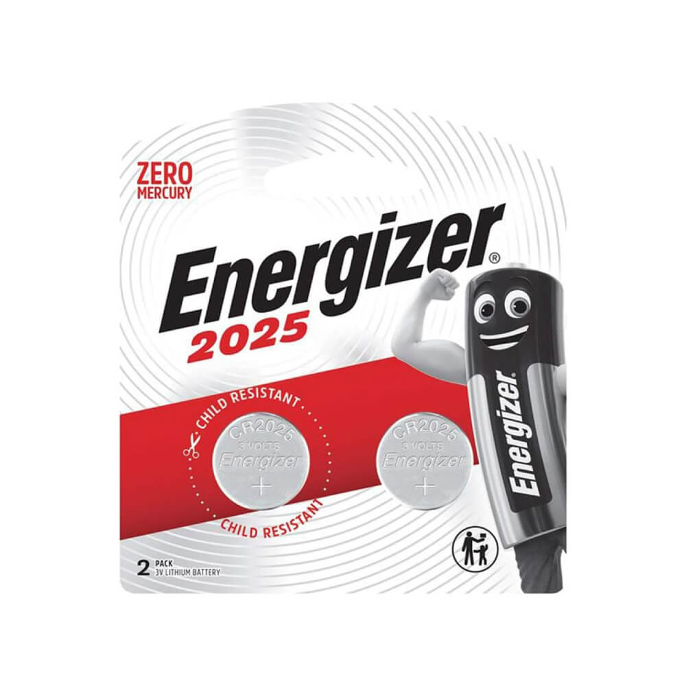 Energizer 2025 Lithium Coin Battery 3V 2 Pieces
