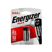 Energizer Max AAA 2 Alkaline Battery 1.5V 2 Pieces