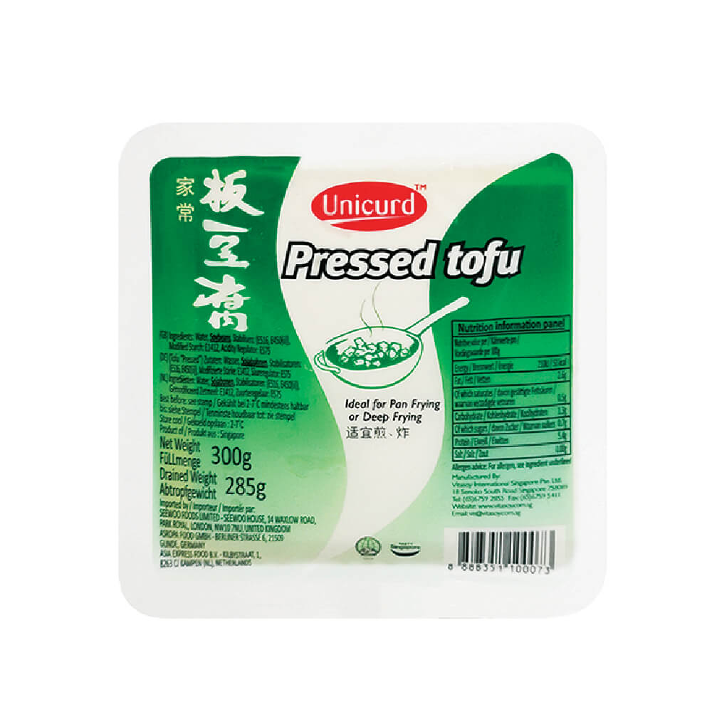 Unicurd Pressed Tofu Ideal For Pan Or Deep Frying 300gm