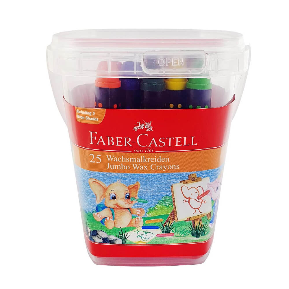 Faber-Castell Jumbo Wax Crayons 24 Color 90Mm